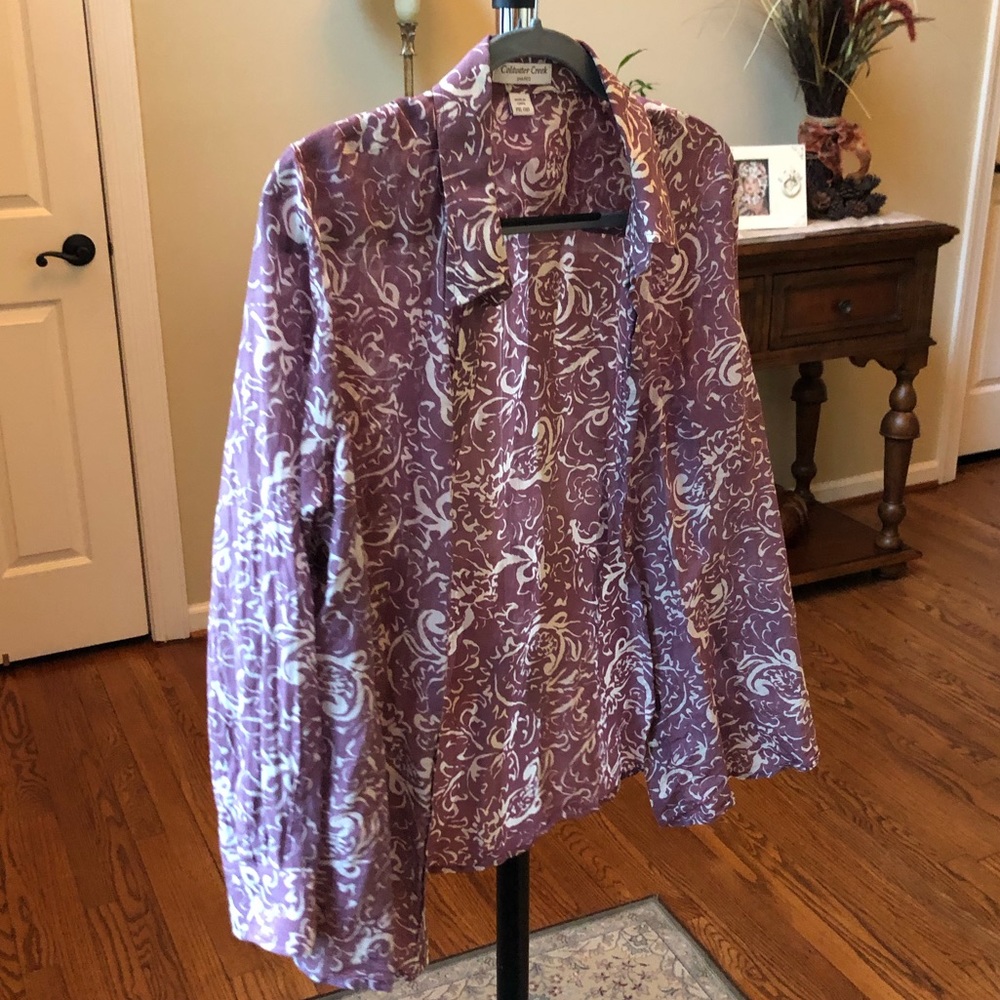 Paisley button down top